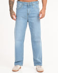 Straight Fit Blue Denim Pants