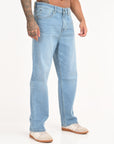 Straight Fit Blue Denim Pants