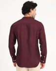Tapered Fit Full Sleeve Syrup-Brown Shirt