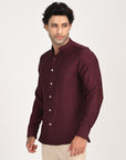 Tapered Fit Full Sleeve Syrup-Brown Shirt