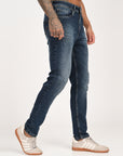 Comfort Fit Dark Blue Denim Pants