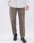 Korean 2 Pleat Olive Formal Pants
