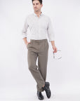 Korean 2 Pleat Olive Formal Pants