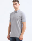 Lt Grey Solid Polo Tshirt