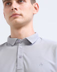 Lt Grey Solid Polo Tshirt