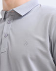 Lt Grey Solid Polo Tshirt