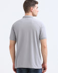 Lt Grey Solid Polo Tshirt