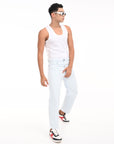 Straight Fit Ice Blue Denim Pants