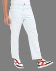 Straight Fit Ice Blue Denim Pants