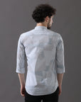 Sleek Silver Storm Slim Fit Shirt