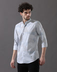 Sleek Silver Storm Slim Fit Shirt