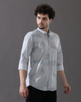 Sleek Silver Storm Slim Fit Shirt