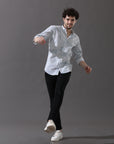 Sleek Silver Storm Slim Fit Shirt