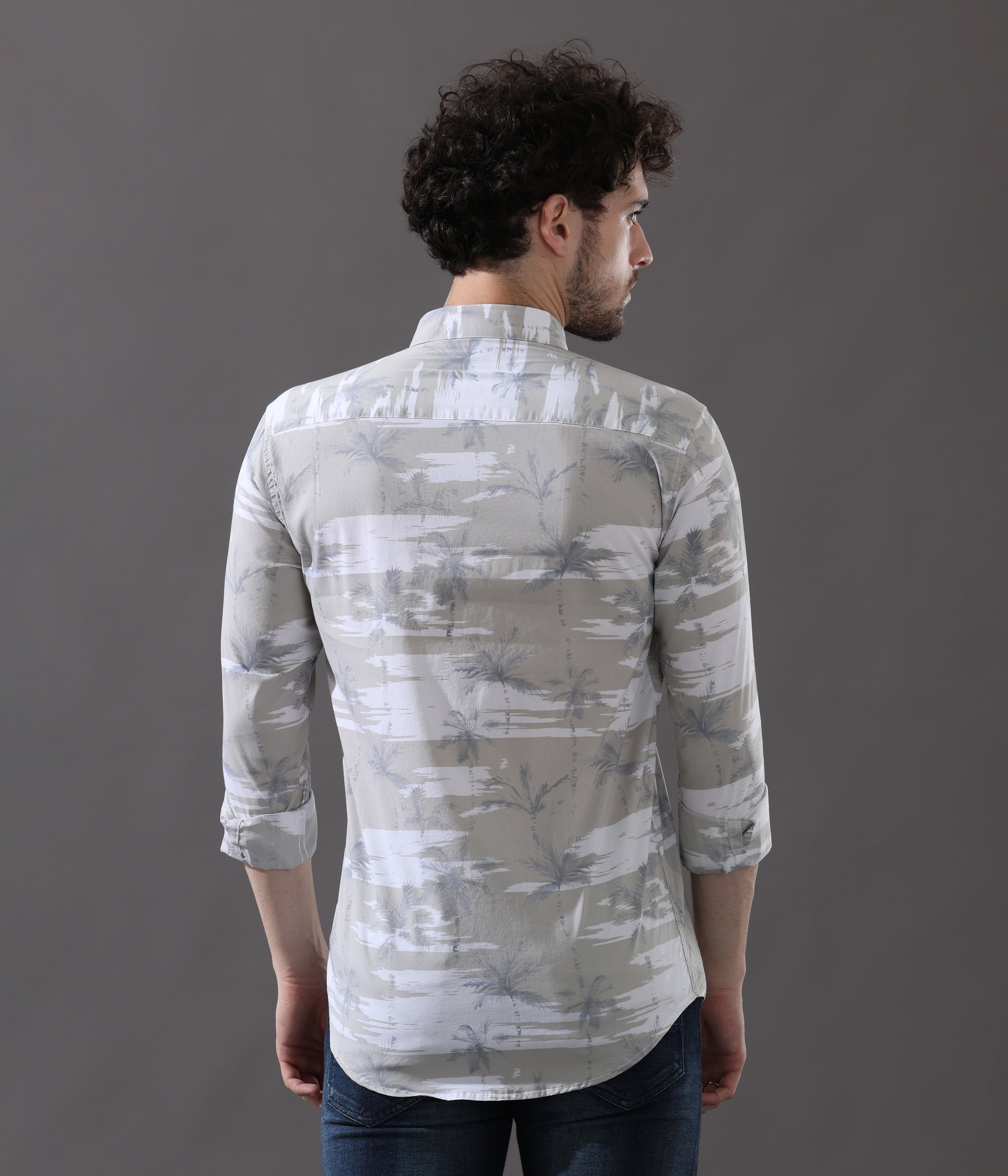 Serene Grey Slim Fit Shirt