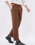 Korean 2 Pleat Brown Formal Pants
