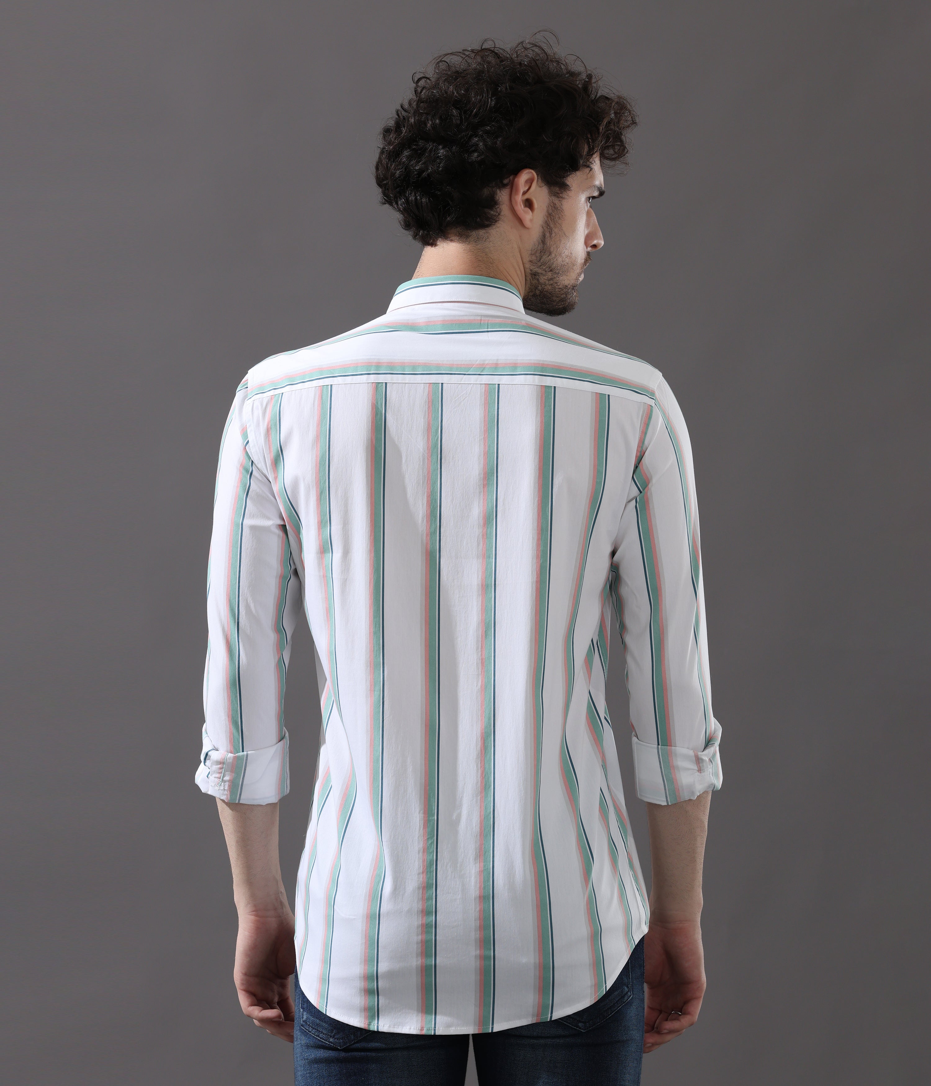 Tropical Green Stripes Shirt