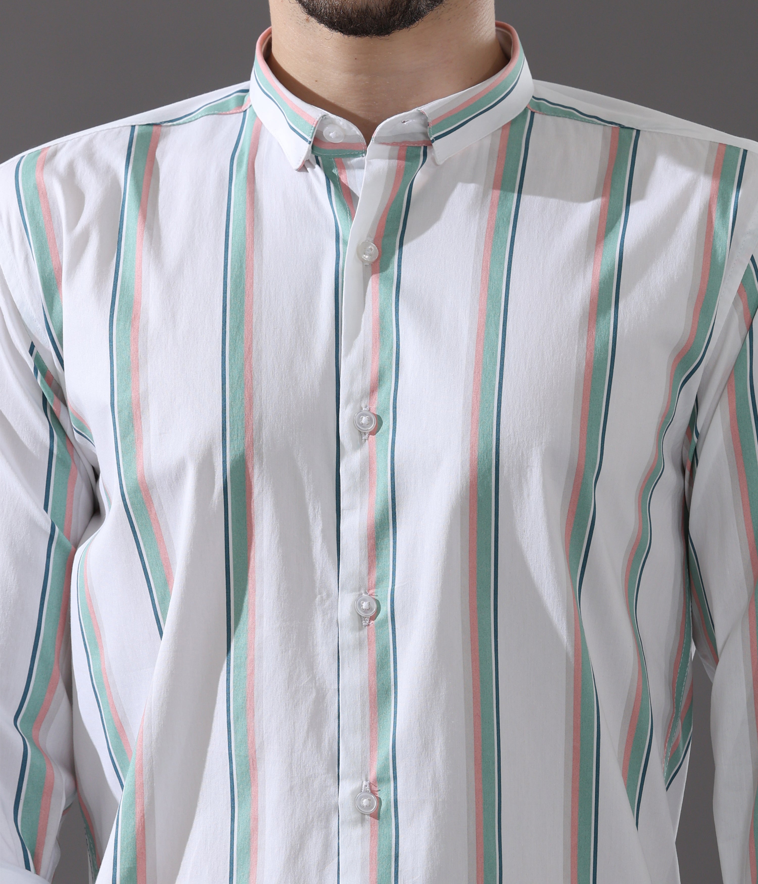 Tropical Green Stripes Shirt