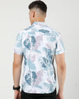 Chiton White & Blue Printed Shirts