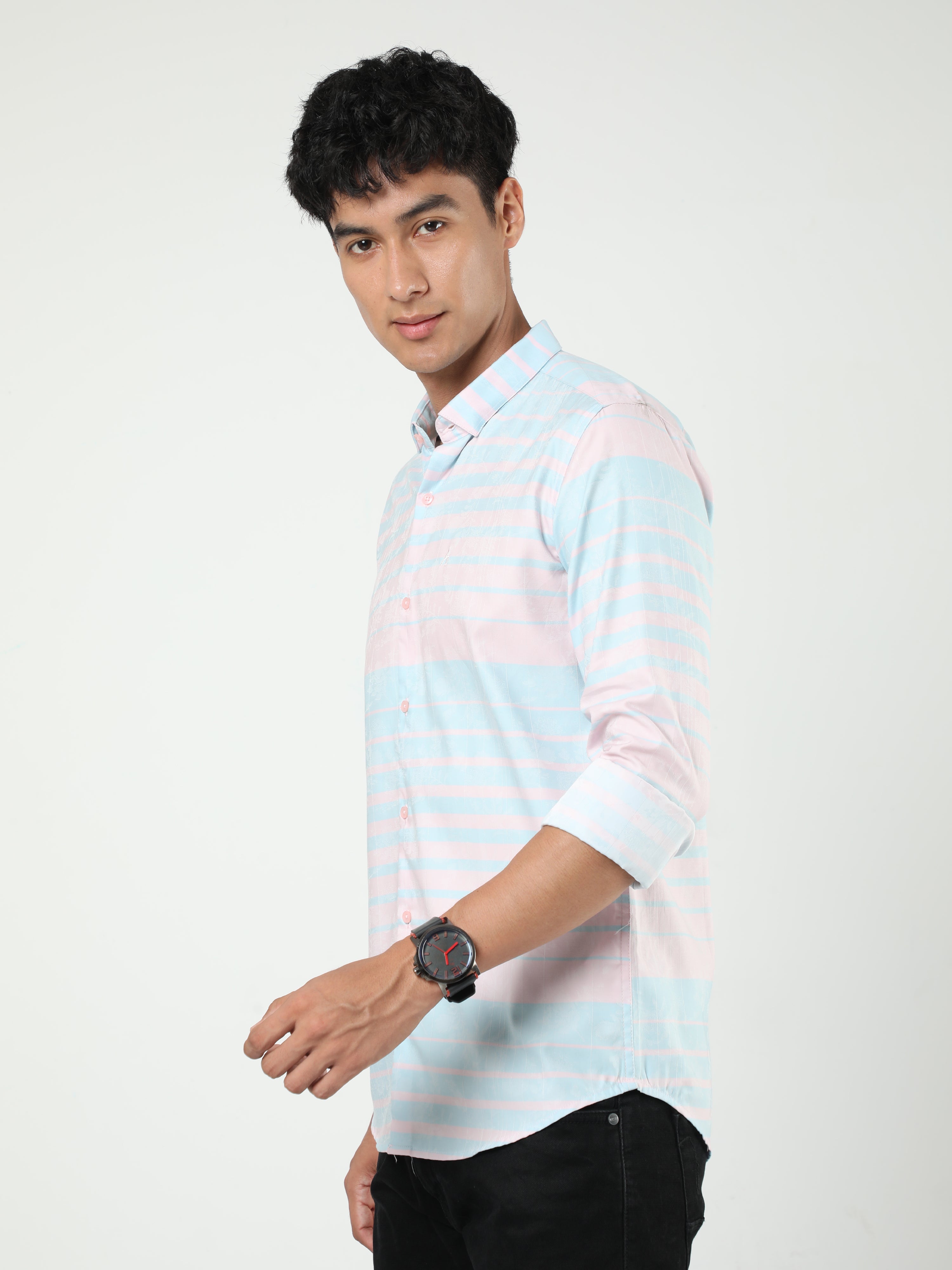 Supima Pastel Pink Stripe Shirt