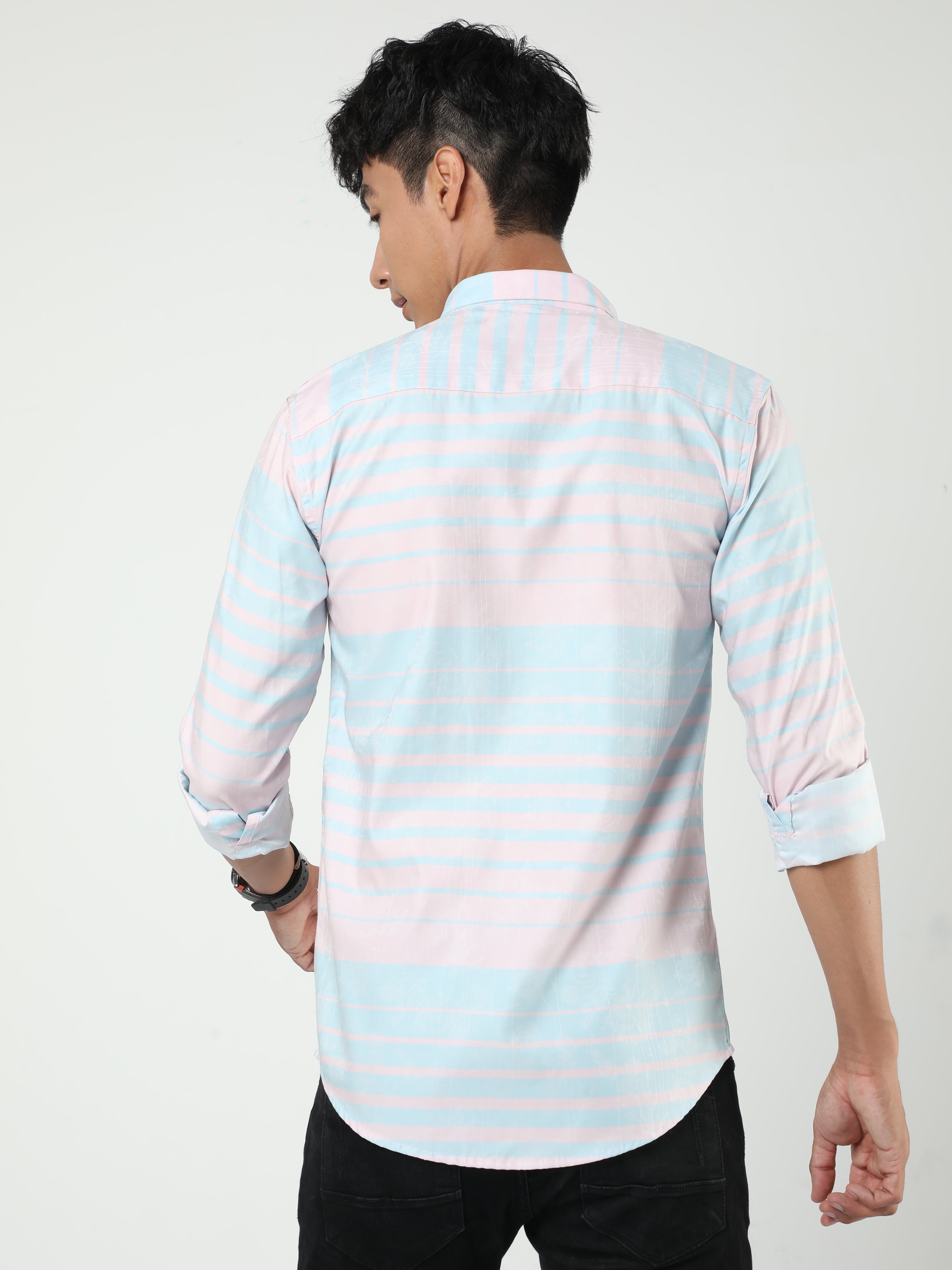 Supima Pastel Pink Stripe Shirt