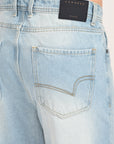 Straight Fit Ice Blue Denim Pants