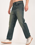 Straight Fit Vintage Blue Denim Pants