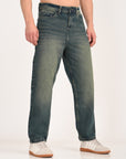 Straight Fit Vintage Blue Denim Pants