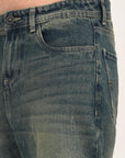 Straight Fit Vintage Blue Denim Pants