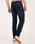 Slim Fit Navy Blue Denim Pants