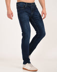 Slim Fit Navy Blue Denim Pants