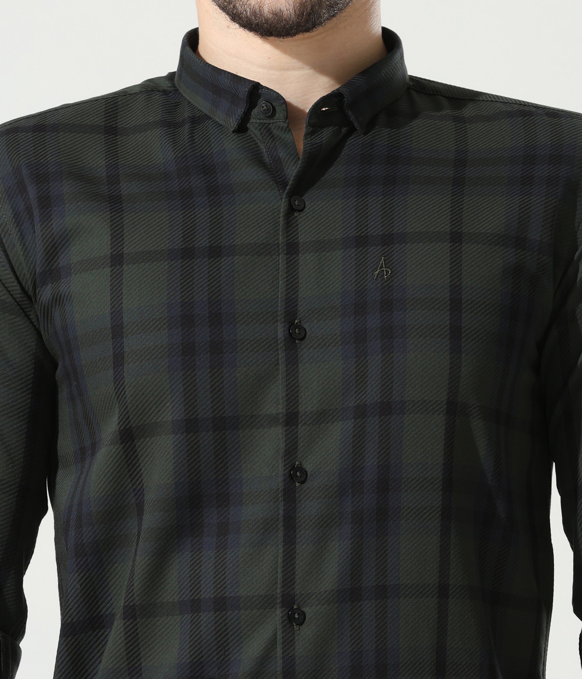 Refined Dark Green Slim Fit Shirt