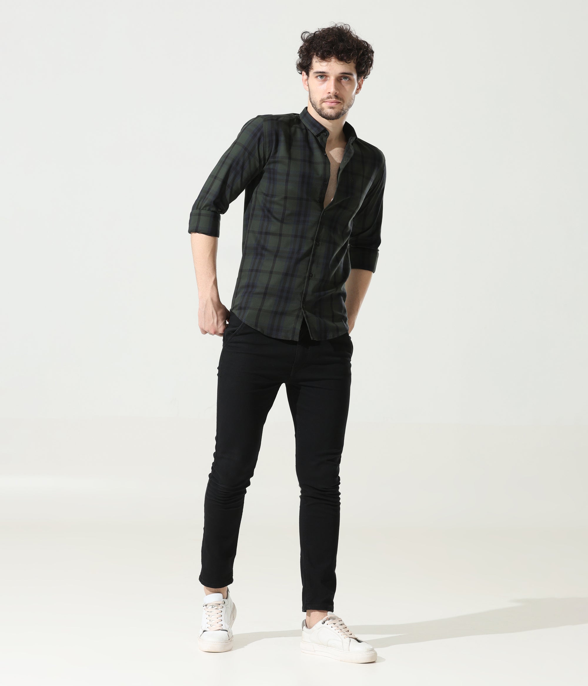 Refined Dark Green Slim Fit Shirt