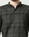 Sleek Olive Green Slim Fit Shirt