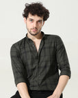 Sleek Olive Green Slim Fit Shirt
