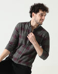Elegant Wine Slim Fit Shirt