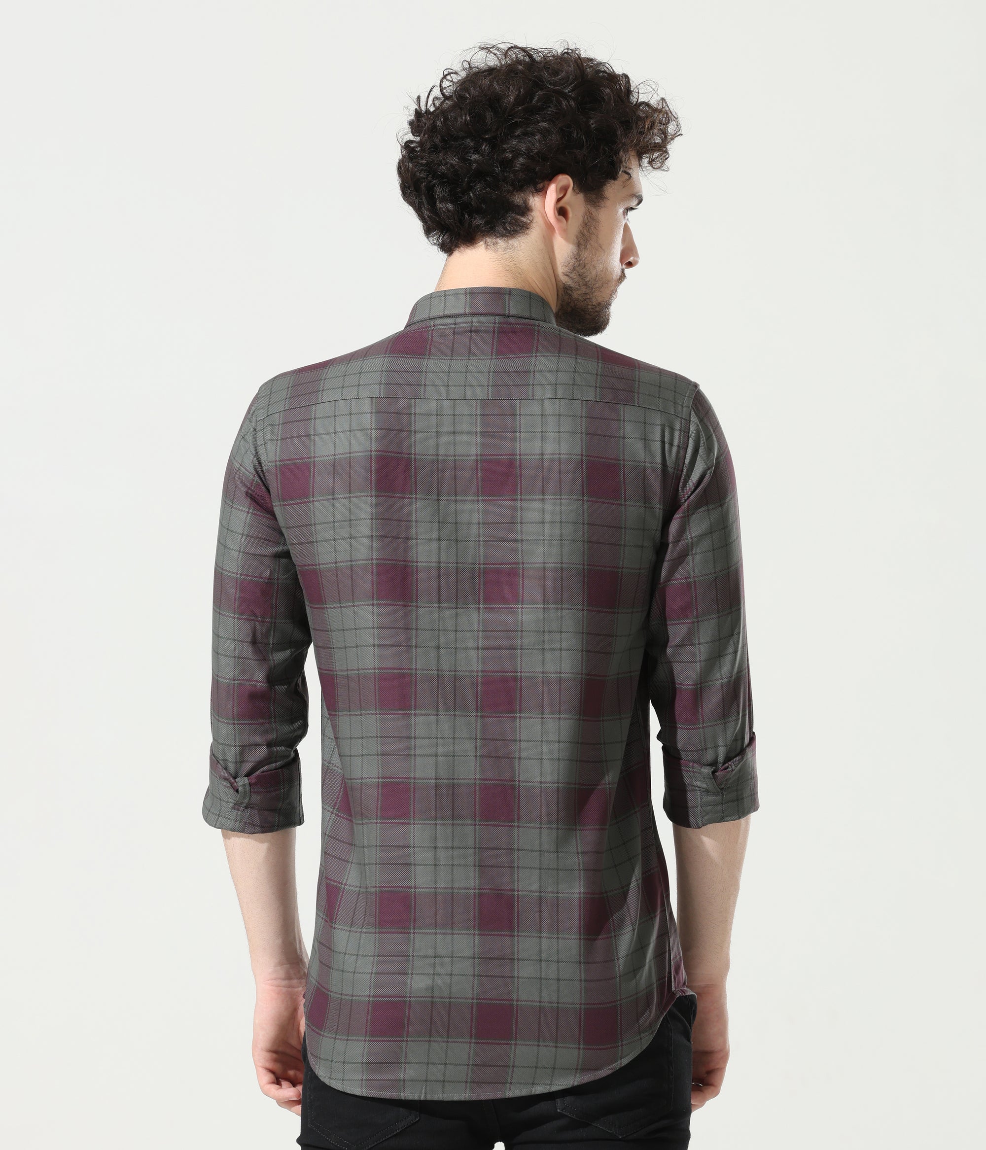 Elegant Wine Slim Fit Shirt