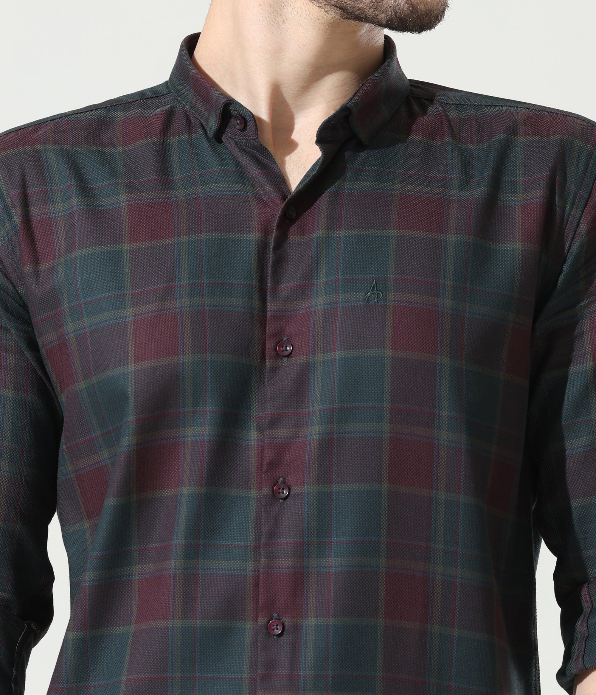 Crocodile Green Slim Fit Shirt