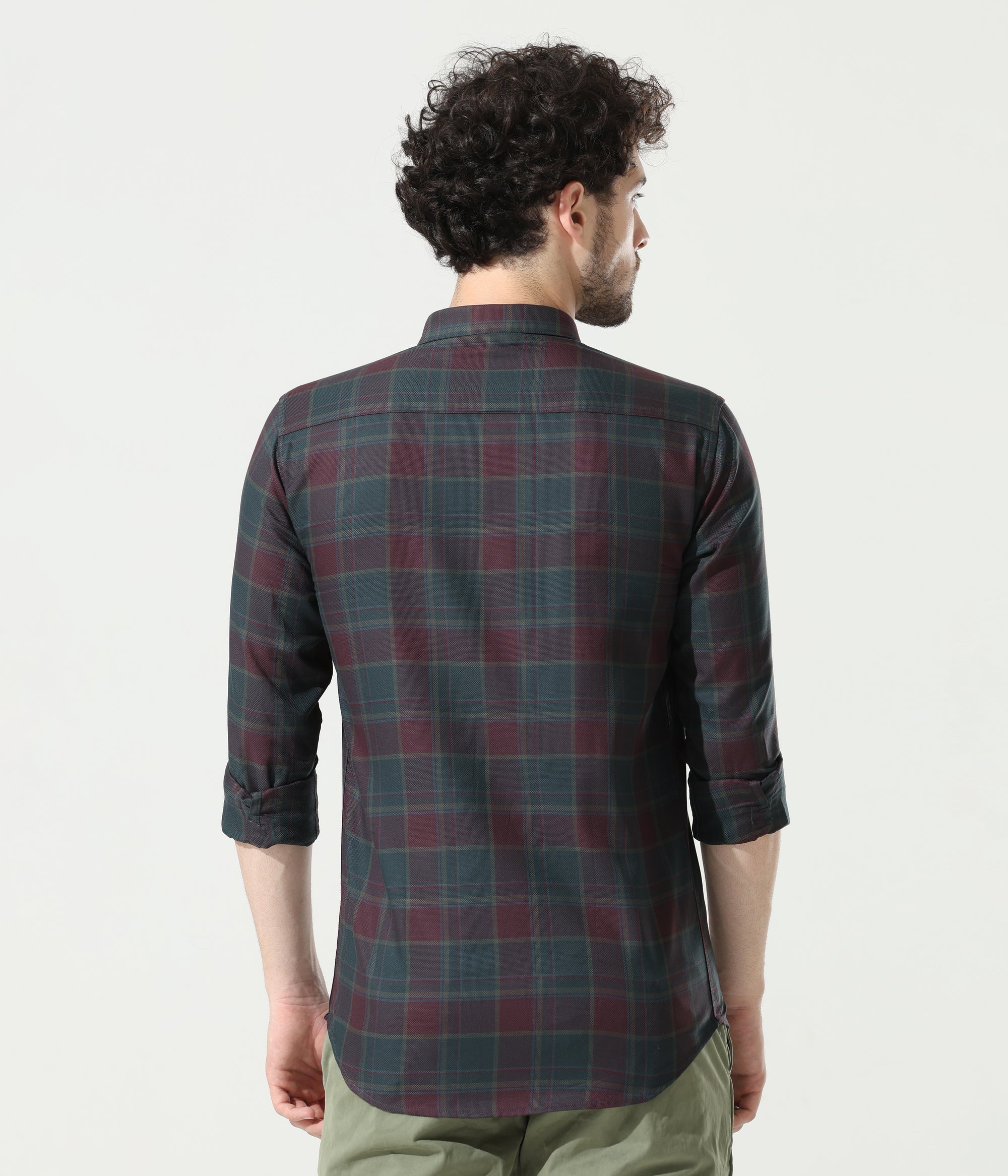 Crocodile Green Slim Fit Shirt