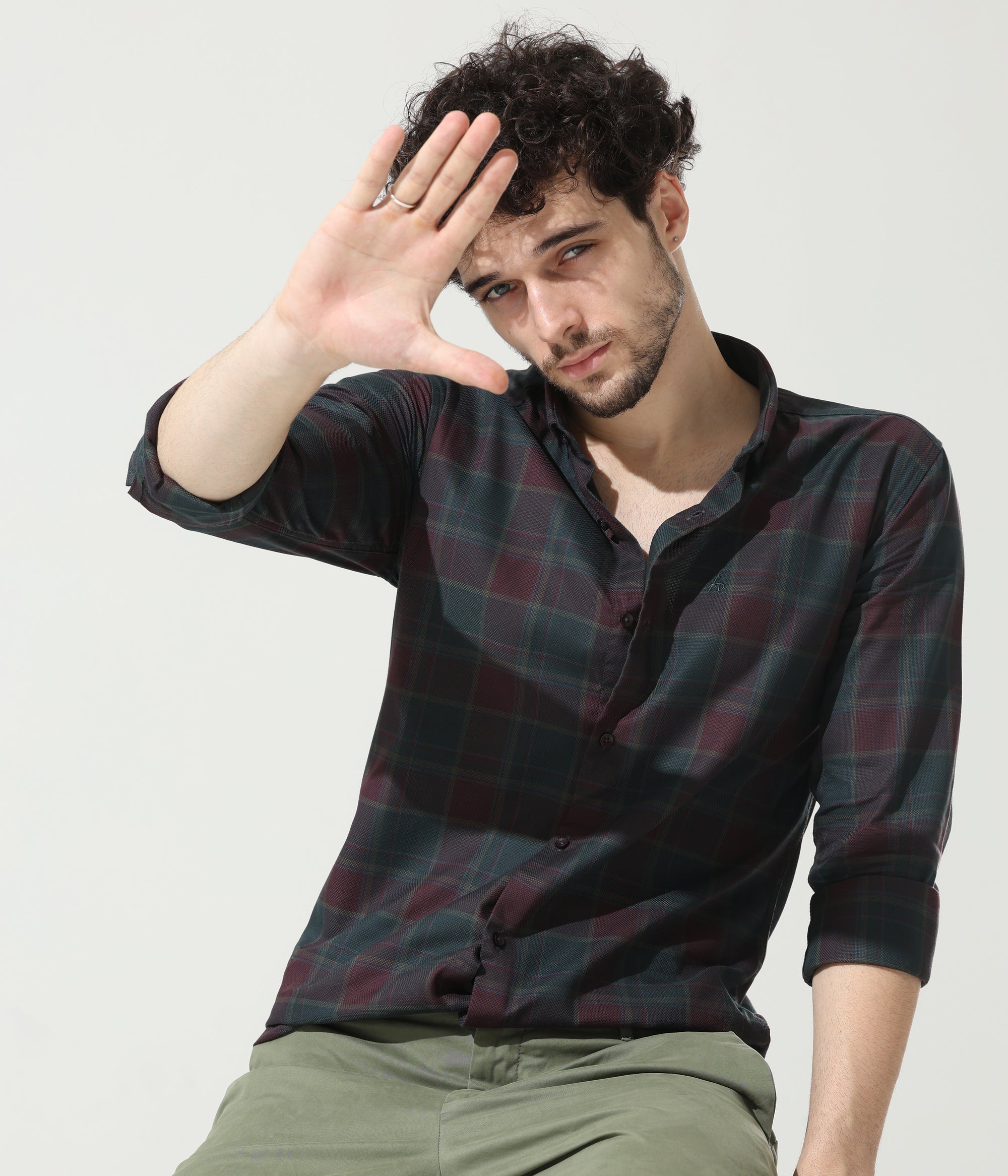 Crocodile Green Slim Fit Shirt