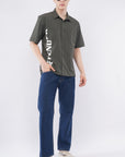 Half Sleeve Over Hanging Olive Shirt
