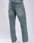 Straight Cut Deep Ocean Denim Pants
