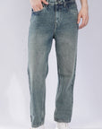 Straight Cut Deep Ocean Denim Pants