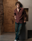 Brunette Brown Relaxed Fit Shirt