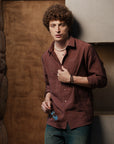 Brunette Brown Relaxed Fit Shirt