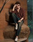 Brunette Brown Relaxed Fit Shirt