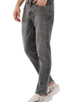 Comfort Fit Gray Stretchable Denim Pants
