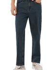 Straight Cut Deep Ocean Blue Denim Pants