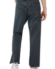Straight Cut Deep Ocean Blue Denim Pants