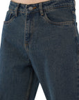 Straight Cut Deep Ocean Blue Denim Pants