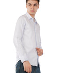 Supima Striped Sky Blue Slim Fit Shirt